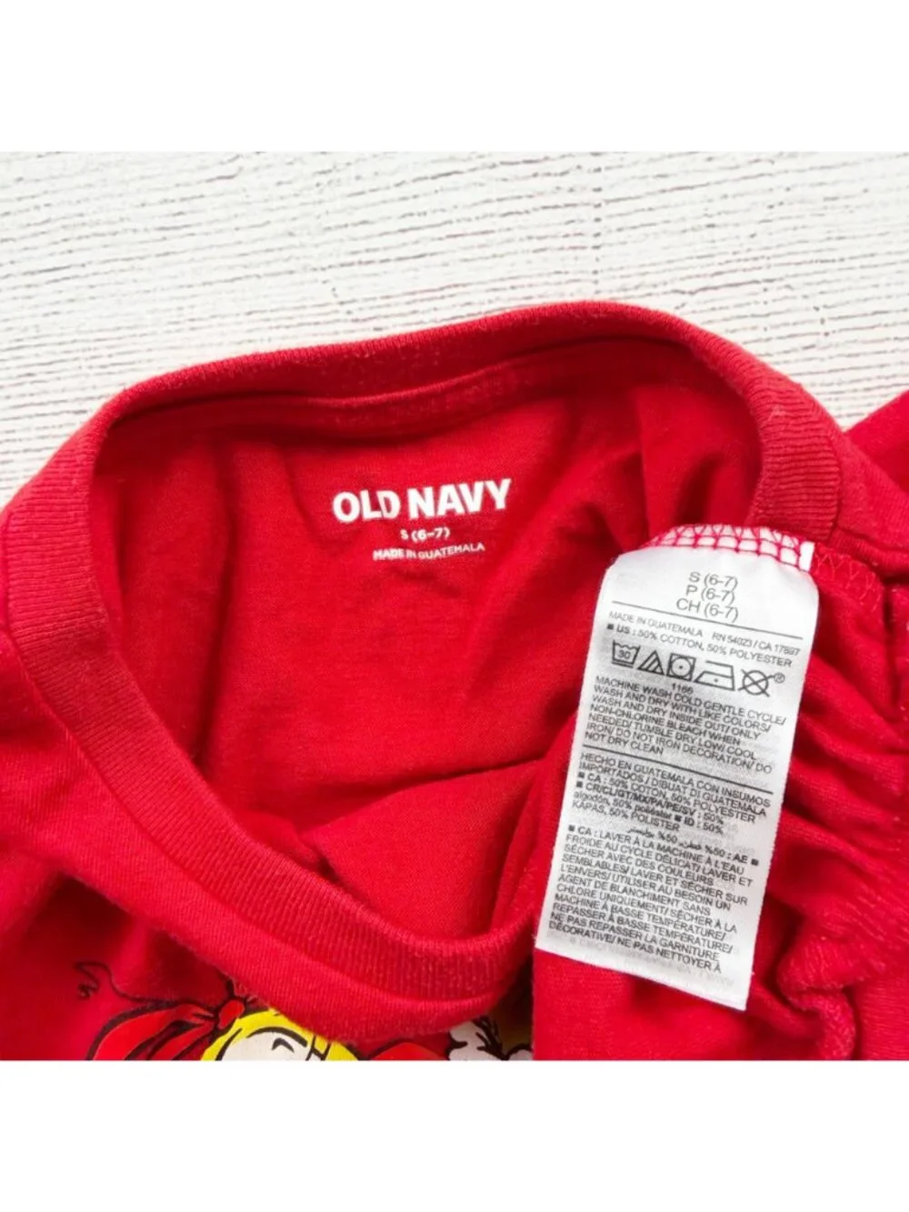 Old Navy Kids Merry Grinchmas Christmas Sweater Pullover Red S 6-7